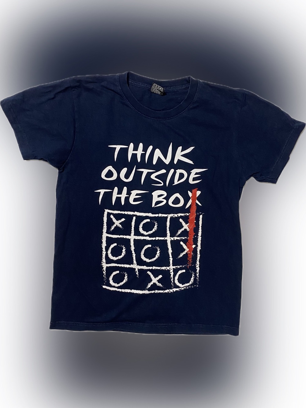 Think Outside The Box Navy Graphic Tee